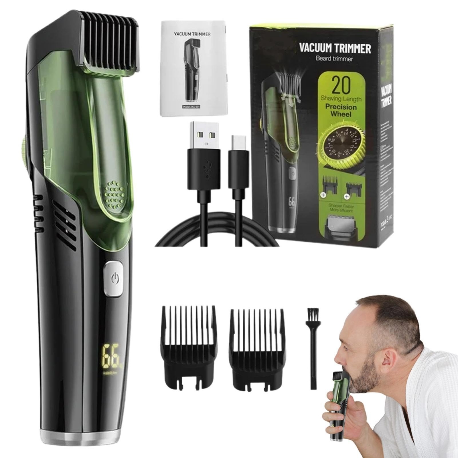 ماكينة حلاقة اللحية الذكية | Vacuum Beard Shaver