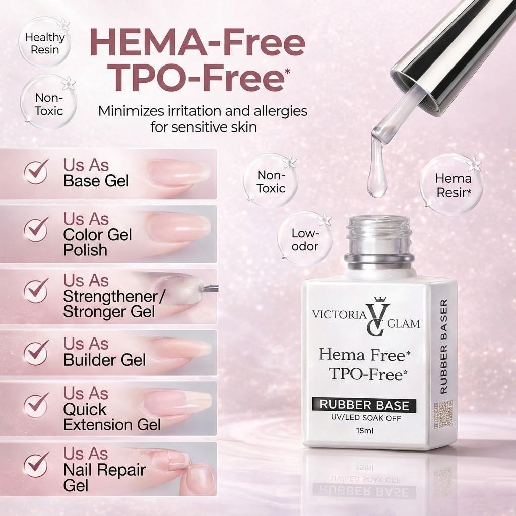 Victoria Glam 6-in-1 Colored Rubber Base (15ml)