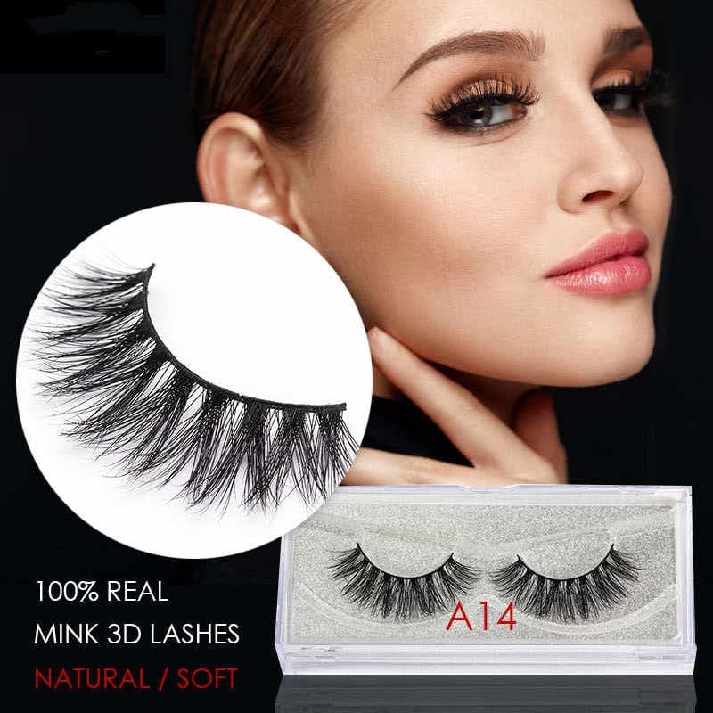 Victoria eyelashes 3D mink long lasting mink lashes natural dramatic volume eyelashes extension A14