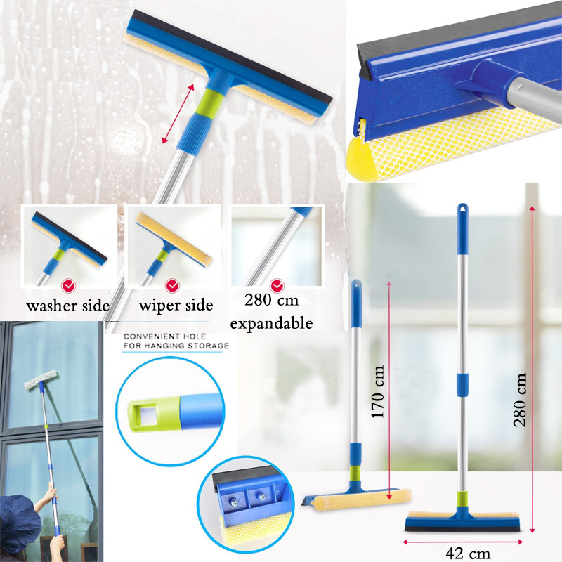 Window and Solar Panels Wiper 2 in 1