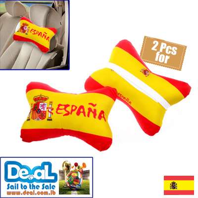 World+Cup+2+Pieces+Espania+Car+Pillows
