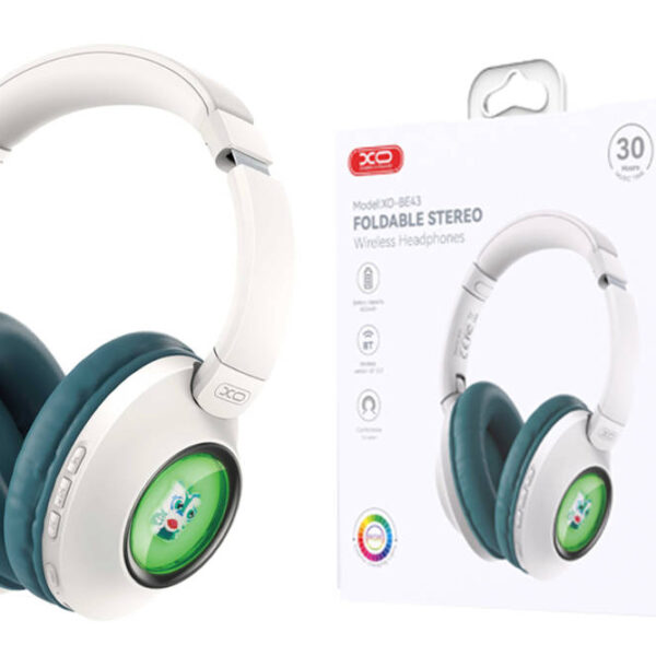 XO-BE43 Foldable Stereo Wireless Headphones RGB Colorful Changing Lights