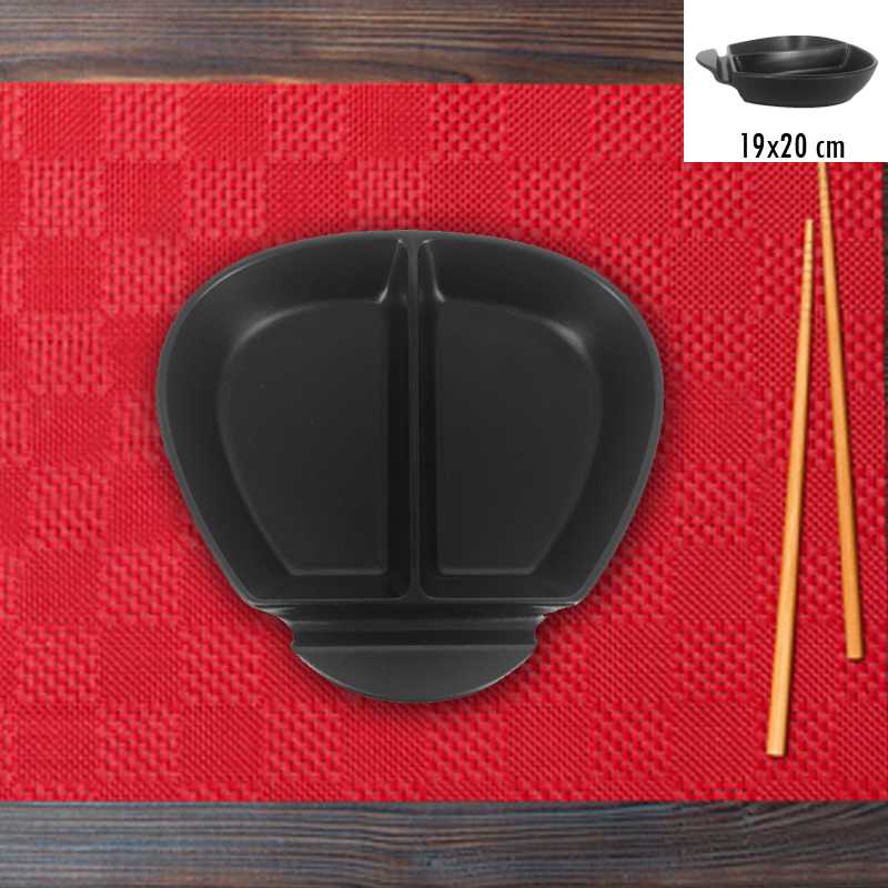 black melamine ware  19x20 cm