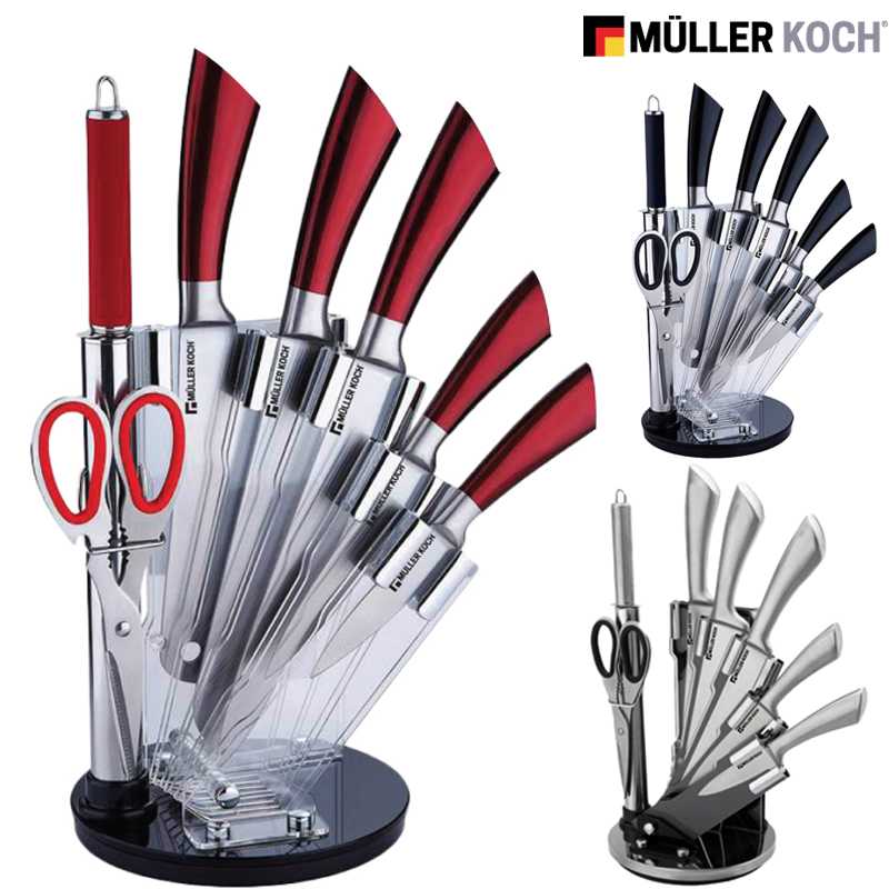 muller koch 8 pcs knife set with acrylic stand