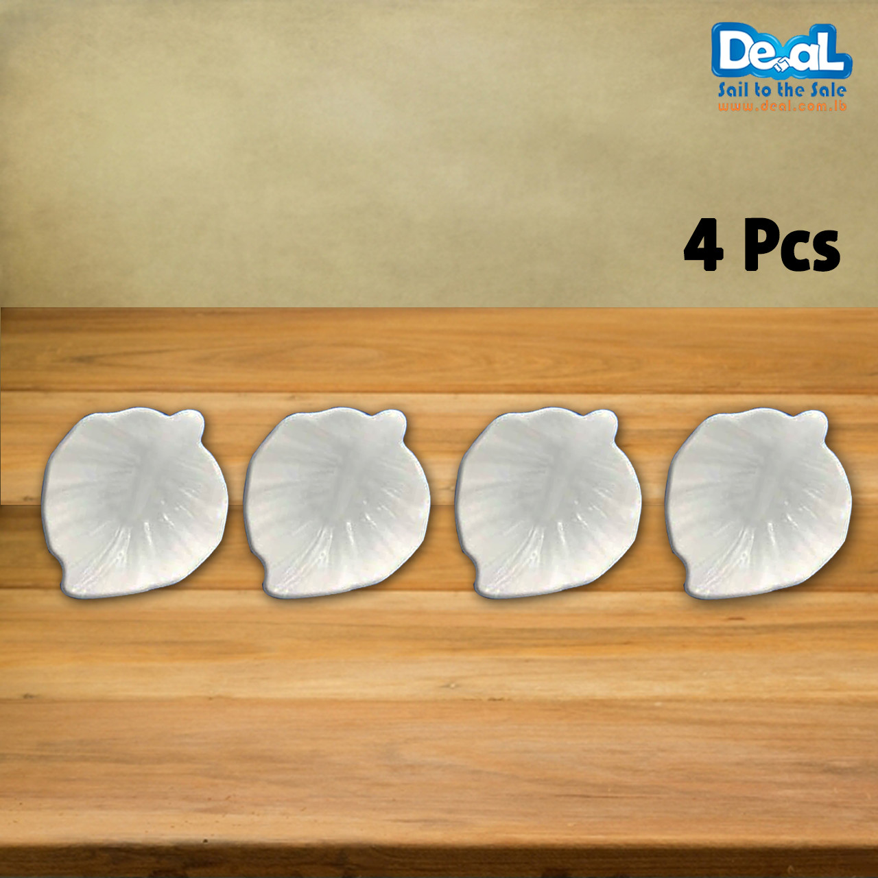 white ceramic Sauce plate 4 pcs