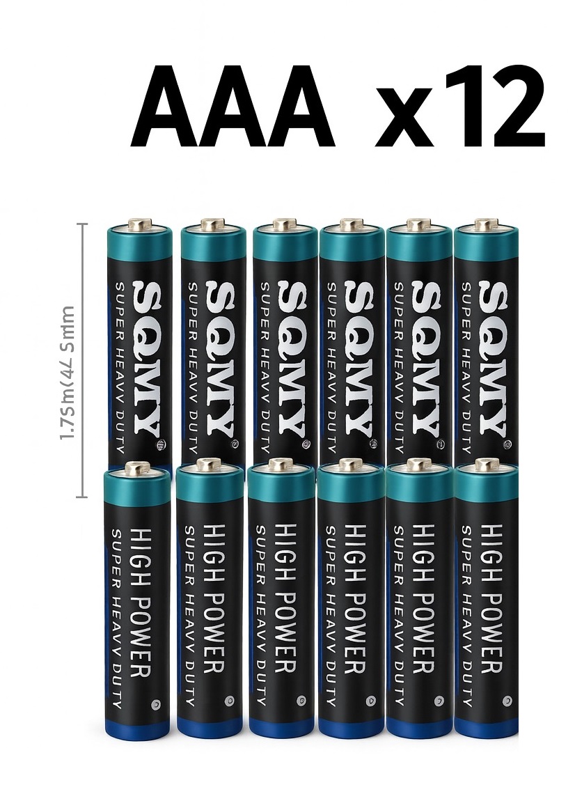 بطاريات SQMY AAA Batteries – 12pcs 1.5V
