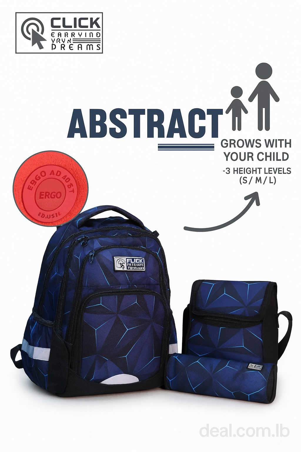 طقم مدرسة 3 قطع  – School Set 3 Pcs