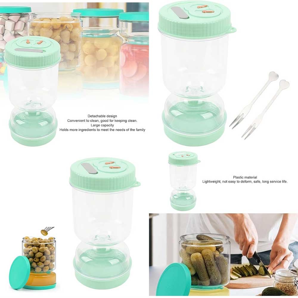 علبة مخلل بسعة كبيرة وتصميم شفاف Large Capacity Pickle Container - Clear Design