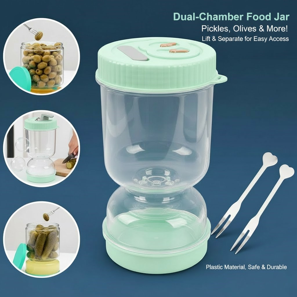 علبة مخلل بسعة كبيرة وتصميم شفاف Large Capacity Pickle Container - Clear Design