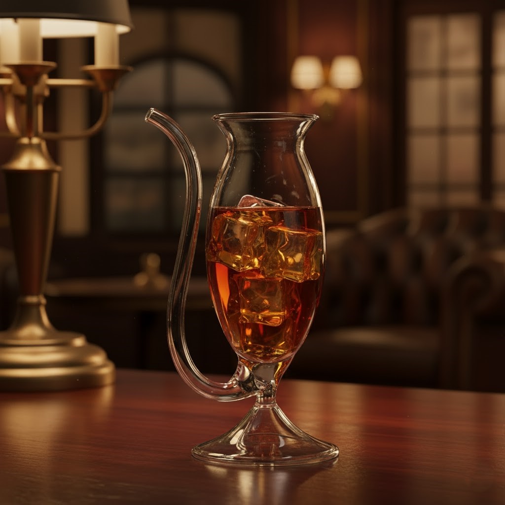 كأس عصير زجاجي بشفاطة – Creative Straw Glass Cup