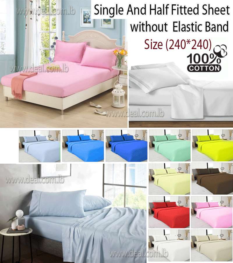 classic fitted sheet 1 pcs navy blue color with elastic