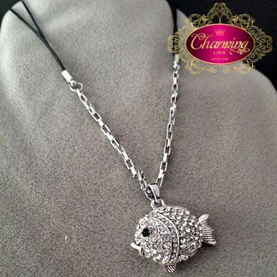 White Gold plated Fish necklace