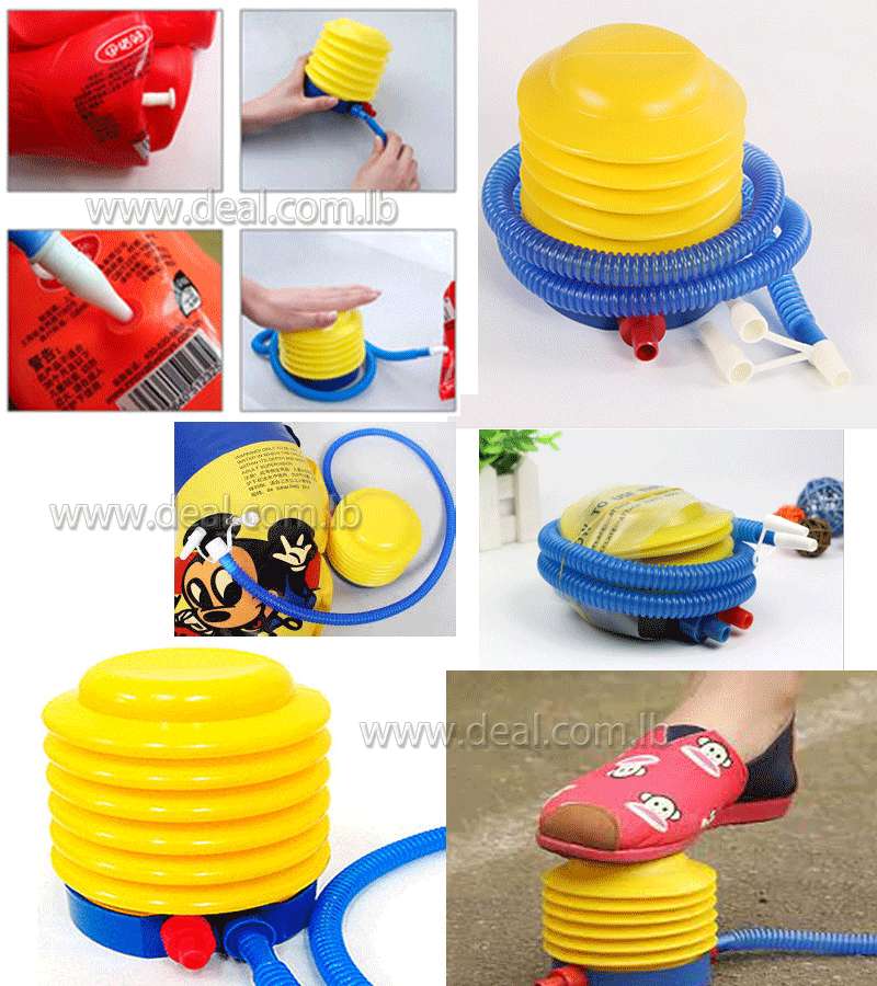 Children+toys+and+household+products+yellow+foot+small+inflatable+pump