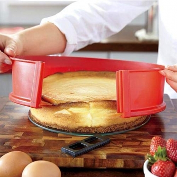 Round+Cake+Tin+Mold%2C+Silicone+Tempered+Glass+Nonstick+Removable+Bottom+Cake+Tray%2C+Toast+Mold+Baking+Tray+Kitchen