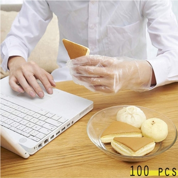 100+pcs+Disposable+Transparent+polyethylene+Gloves