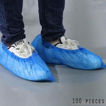 100pcs++Disposable+Shoes+Covers+Non+Slip+Dustproof+Non+woven+Shoe+Protector+for+indoor+and+outdoor+Blue