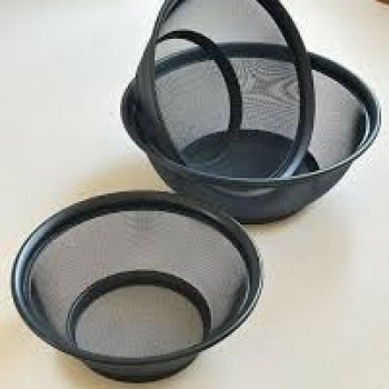 28cm+Mesh+Strainer+Colander%2CMetal+Kitchen+Strainer+Black%2CDurable+Fine+Mesh+for+Draining+%26+Rinsing