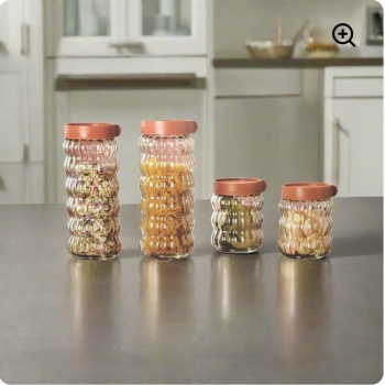 3+Pieces+Wave+Glass+Storage+Jar+Set+with+Lids%2CDecorative+Kitchen+Containers+For+Pasta%2CSnacks%2CSugar+and+Dry+Food+Organizaiton