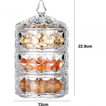 3+Tier+Stackable+Clear+Glass+Candy+Dishes