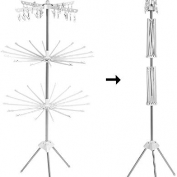 Clothes+Drying+Rack%2C+3-Tier+Collapsible+Foldable+Garments+Stand+for+Hanging+Towels%2C+Undergarments%2C+Baby+Clothes+Sock+Towels+%28White%29