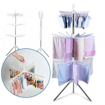 Clothes+Drying+Rack%2C+3-Tier+Collapsible+Foldable+Garments+Stand+for+Hanging+Towels%2C+Undergarments%2C+Baby+Clothes+Sock+Towels+%28White%29