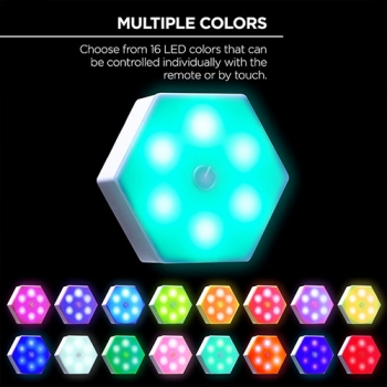 RGB+LED+Quantum+Hexagon+Light+Touch+Sensor+Wall+Lamp+DC+5V+Honeycomb+Colorful+Modular+Control+Night+for+Bedroom+Decoration