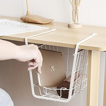 Hanging+Shelf+Basket%2C+Under+Shelf+Basket%2C+Slides+Under+Cabinet+Storage+Shelf+Wire+Baskets%2C+Space+Saving%2C+Stable+Hanging+Basket%2C+for+Kitchen+Counter+Pantry+Desk+Bookshelf+Cabinet