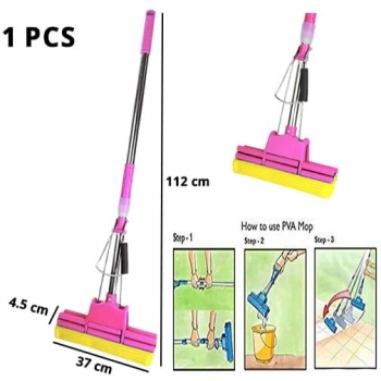 PVA+Sponge+Mop+Super+Absorbent+Squeeze+Cleaning+Floor+Telescopic+Handle