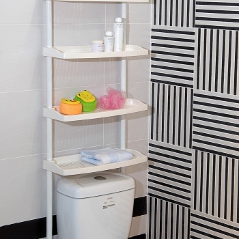 4+layers+storage+shelf+for+Kitchen+or+bathroom+-+Height+Adjustable+70-248cm