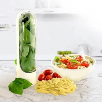 Herb+Saver+Storage+Container+Fresh+Herb+Keeper+Vanilla+Vegetables+Fresh+Preservation+Bottle+For+Refrigerator+Kitchen