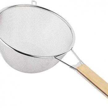 39x18cm+Large+Wooden+Handheld+Mesh+Oil+Strainer+Stainless+Steel+Fry+Basket+Flour+Sifter+Sieve+Colander+Filter+Kitchen+Tools