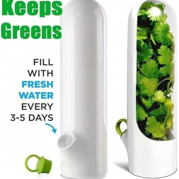 Herb+Saver+Storage+Container+Fresh+Herb+Keeper+Vanilla+Vegetables+Fresh+Preservation+Bottle+For+Refrigerator+Kitchen
