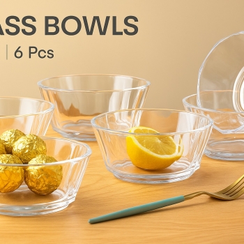 Set+of+6+Pieces+Clear+Glass+Bowls+350ML%2CIce+Cream%2CNuts%2CDessert%2CSoup+Bowls