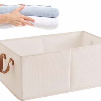Large+Storage+Box+with+Handles+Foldable+Storage+Baskets+Storage+Box++%28White%29