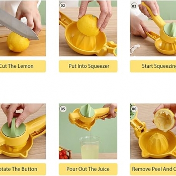 Lemon+Squeezer%2C+Manual+Citrus+Juicer%2C+Lemon+Juicer+with+Rotating+Hinge+Blade+Hand+Juicer+Squeezer+with+a+leaking+spoon+for+Extracting+the+Most+Juice+Possible