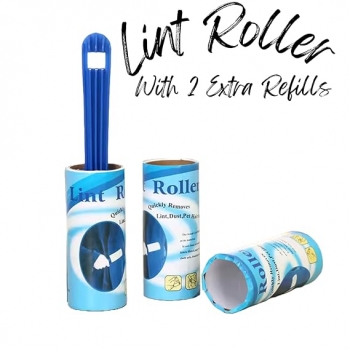 Lint+Remover++for+Clothes+%7C+Extra+Sticky+Roller+with+2+Refills+%7C+Pet+Hair%2C+Dust%2C+Dirt%2C+Dandruff+Removal+for+Clothes%2C+Carpets%2C+Furniture%2C+Sofa+%7C+Reusable+Lint+Roller+Cleaning