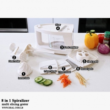 8+in+1+spiralizer+Multi+Slicing+Grater