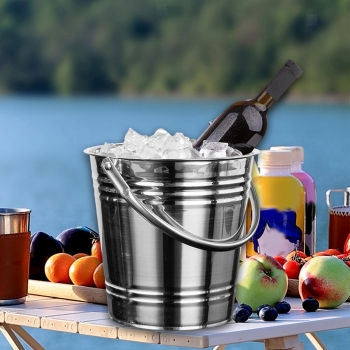 20cm+Stainless+Steel+Ice+Bucket%2CIndoor+Outdoor+Ice+Bucket+with+Handle%2CThick+Stainless+Steel+Ice+Bucket