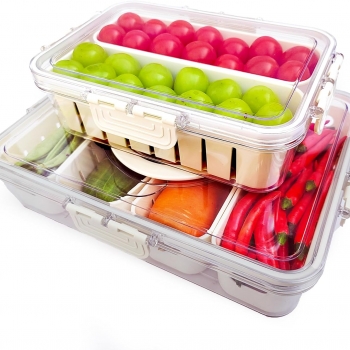 Food+Produce+Saver+Containers+for+Refrigerator%2C+Reusable+Fresh+Vegetables+Storage+Containers+with+2+Detachable+Boxes+for+Vegetables%2C+Fruit%2CMeat+and+Salad
