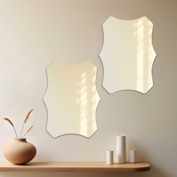 40x60cm+Irregular+Shape+Mirror+Wall+Stickers+Self+Adhesive