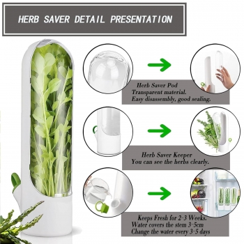 Herb+Saver+Storage+Container+Fresh+Herb+Keeper+Vanilla+Vegetables+Fresh+Preservation+Bottle+For+Refrigerator+Kitchen