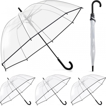 Transparent+Clear+Rain+Umbrella+Parasol