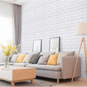 White+color+Brick+Wall+Foam+Sticker+70x77cm
