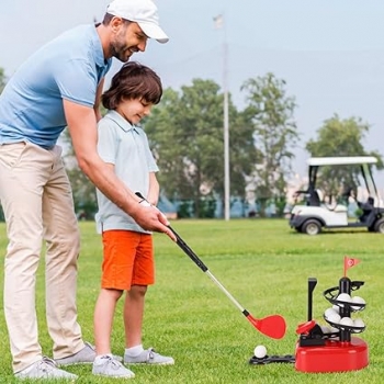 Kids+Golf+Trainer+Toys+Set+-+Deluxe+Junior+Golfer+Automatic+Tee+Machine+with+15+Balls%2C+Golf+Club+and+3+Heads%2CMini+Play+Golf+Games