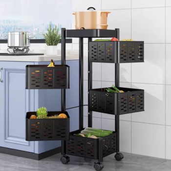 6+Tier+Kitchen+Floor+Standing+Multi-Layer+Storage+Basket+Rack%2CCart+with+Wheels+For+Vegetables%2CFruits%2CGrocery%2CSpace-Saving+Multi-Layer+Storage+Basket