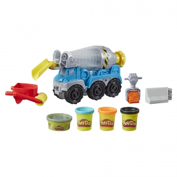Play-Doh+Wheels+Cement+Truck+Toy+for+Children+Aged+3+and+Up+with+Non-Toxic+Cement-Coloured+Buildin%5C%27+Compound+Plus+3+Colours