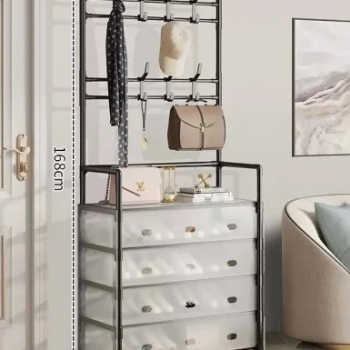 168x77x35cm+Steel+Hangers+Dust-Proof+Shoes+and+Hats+Rack%2CShoes+Rack+with+hooks%2CStorage+Racks+Large+Capacity