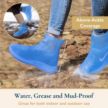 XXLarge+43-45+Waterproof+Shoe+Covers+1+Pair+Silicone+Non-Slip+Overshoes+Reusable+Foldable+Shoe+Protector+Rain+Galosh+Boot+Rain+Snow+Outdoor