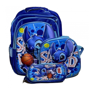 Set+of+3+Pieces+Stitch+School+Bag+16+Inch%28Backpack+%2B+Pencil+Case+%2B+Lunch+Bag%29