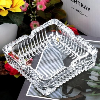 1+Pc+Clear+Glass+Ashtray%2CSquare+Glass+Ashtray+10cm